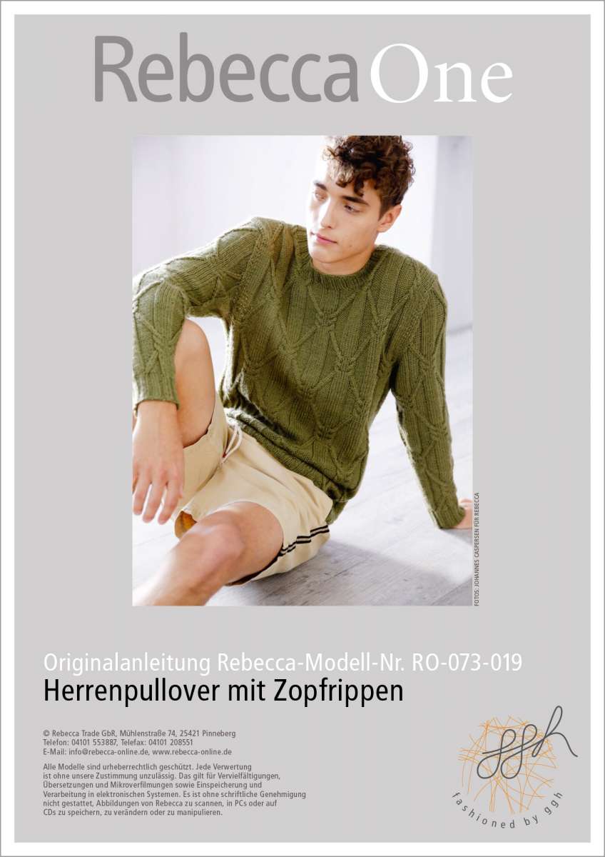 Strickanleitung Herrenpullover Mit Zopfrippen Rebecca