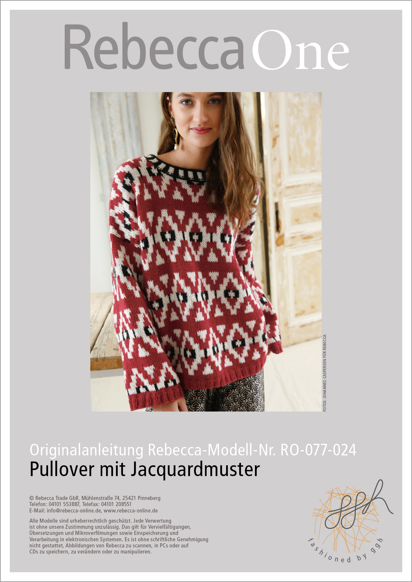 Strickanleitung Pullover Mit Jacquardmuster Rebecca