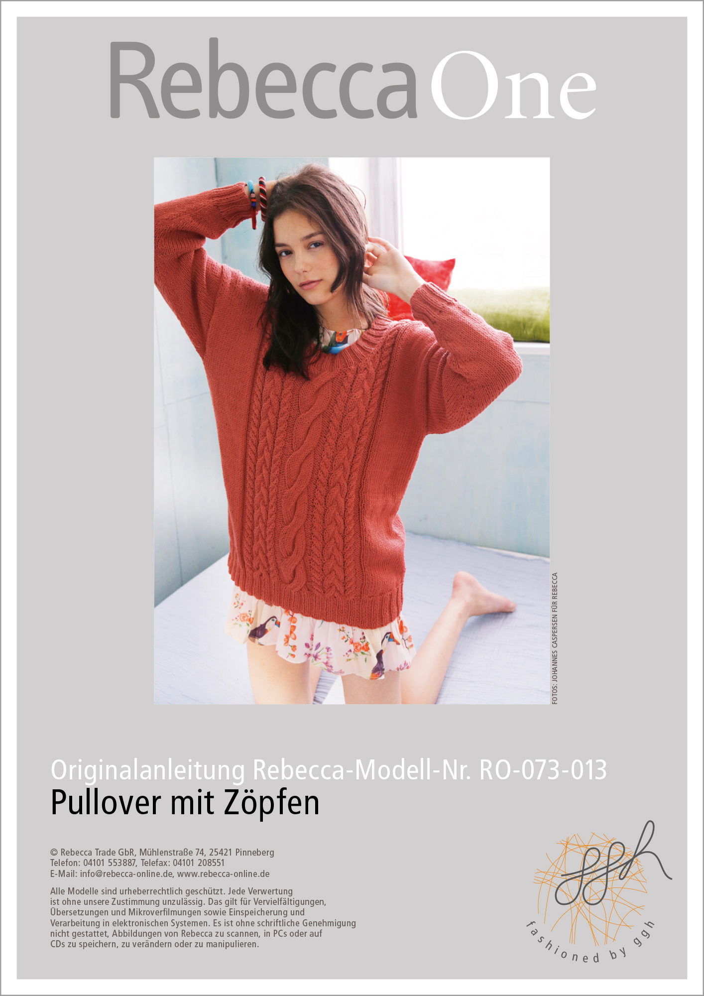 Strickanleitung Pullover Mit Zöpfen Rebecca 2041