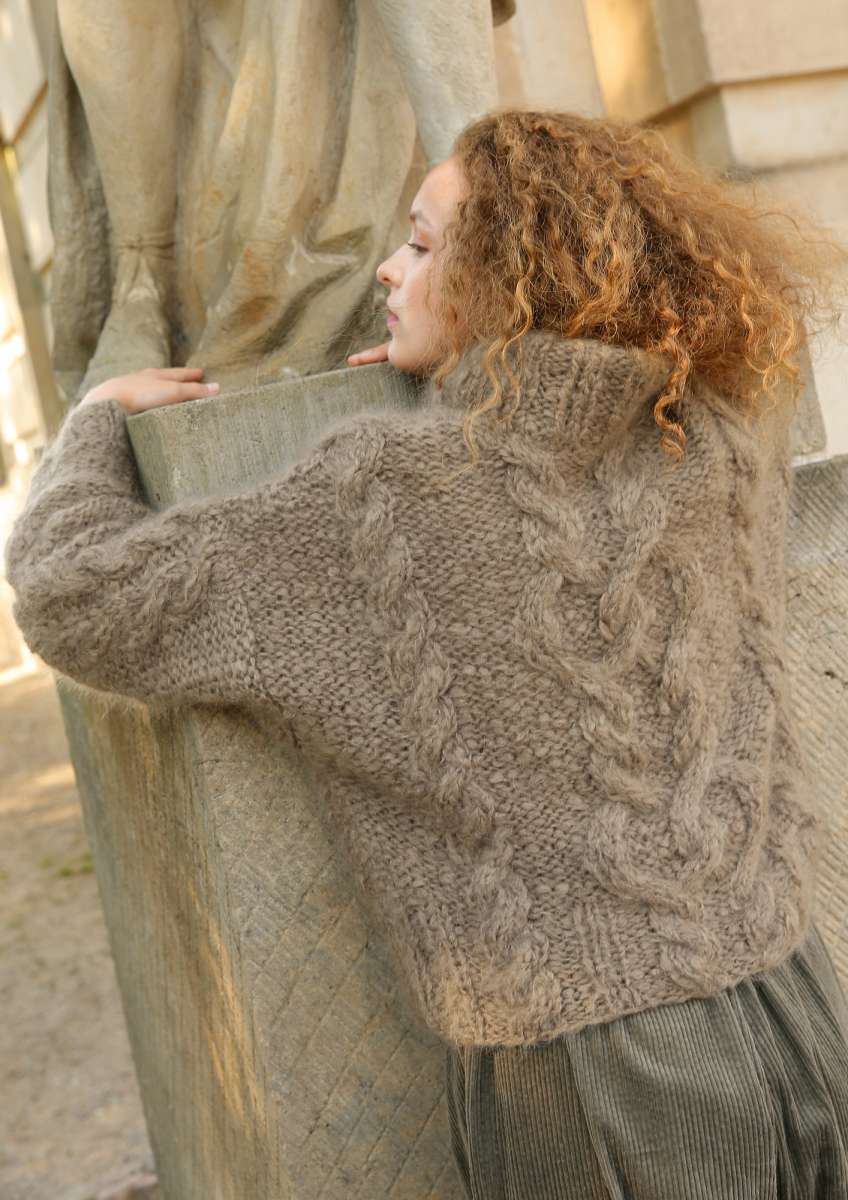 Strickanleitung Pullover Mit Zopfmuster Rebecca