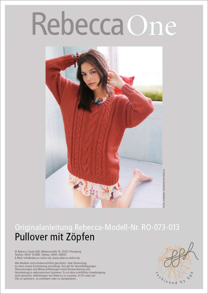 Strickanleitung Pullover Mit Zöpfen Rebecca