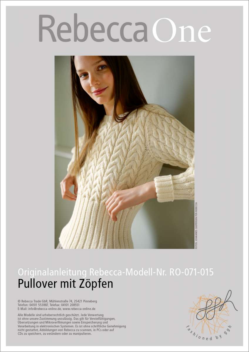 Strickanleitung Pullover Mit Zöpfen Rebecca