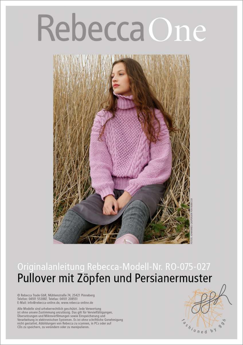 Strickanleitung Pullover Mit Zöpfen Rebecca