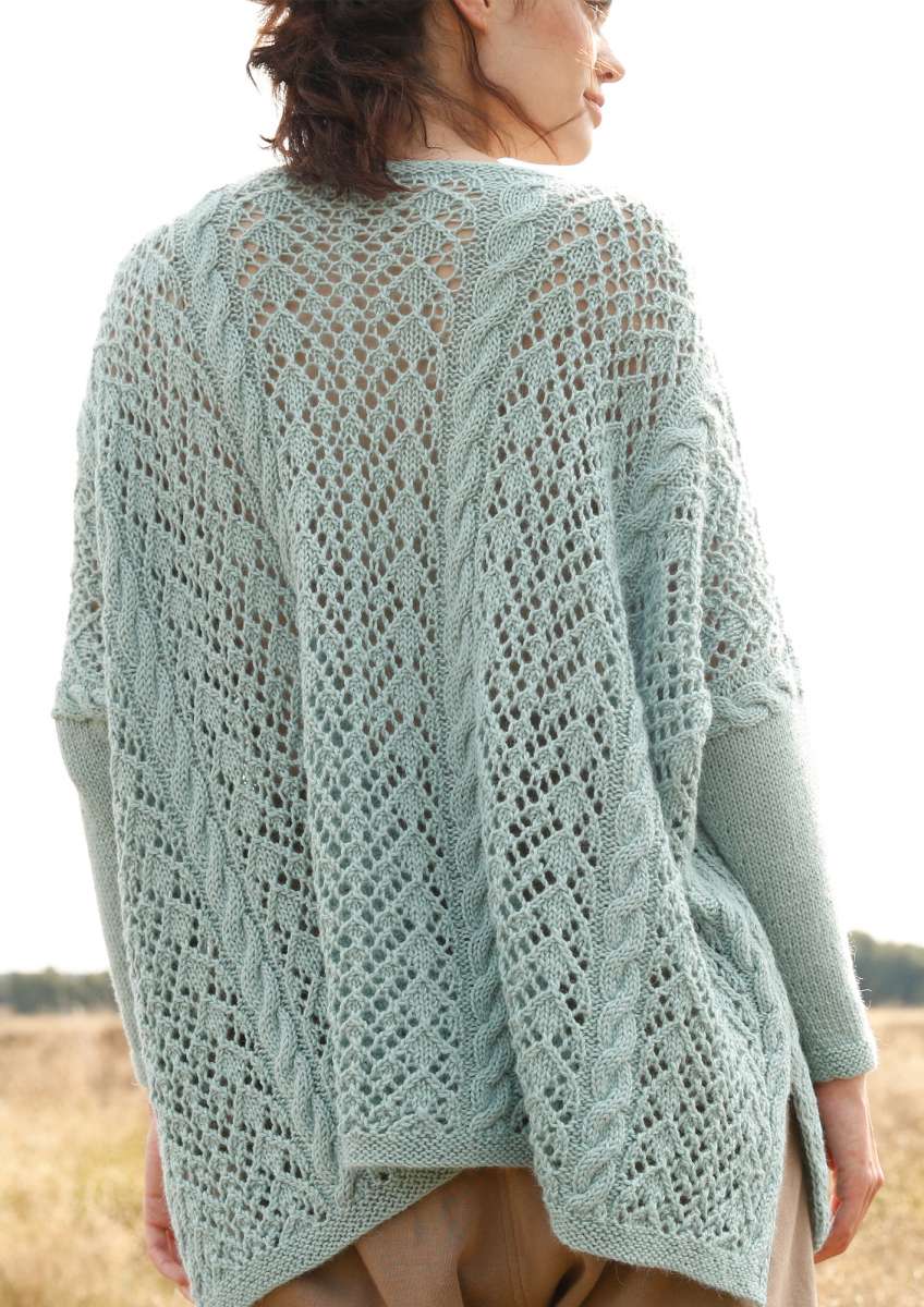 Strickanleitung Weiter Lochmuster Pulli Rebecca